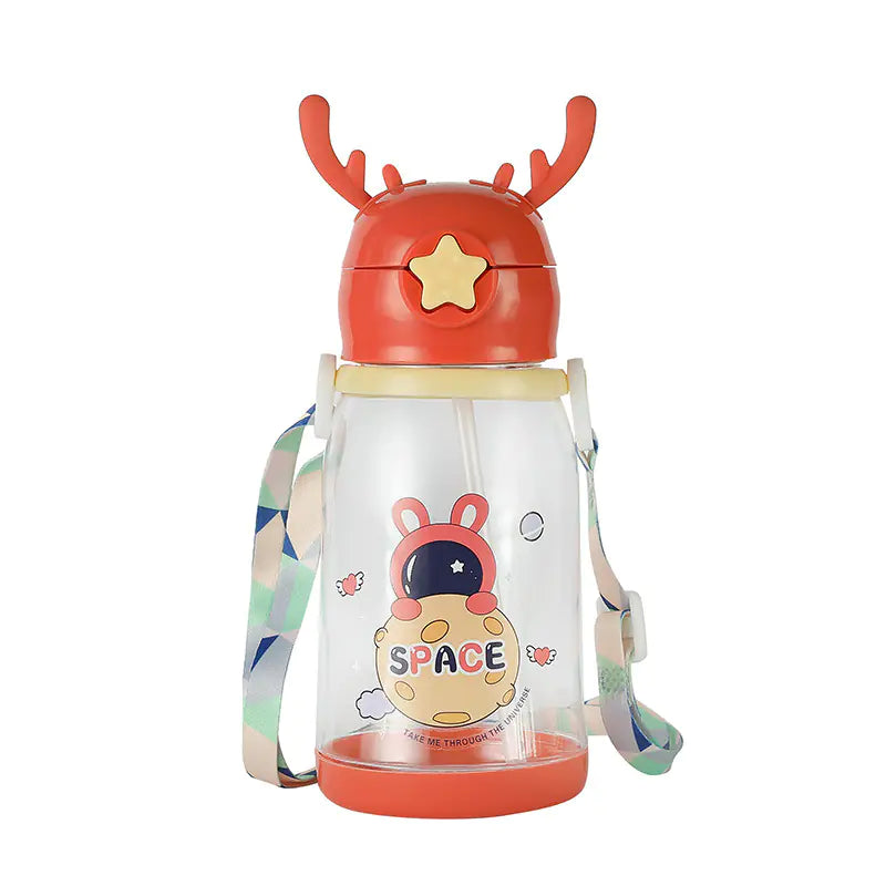 New Cartoon Water Cup with Straw for Kids (Wholesale)