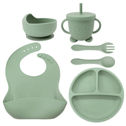 Silicone Dinnerware Set for Kids - 8 Piece Set