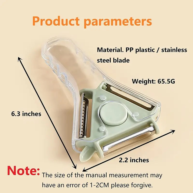 3-in-1 Stainless Steel Vegetable Peeler for Kitchen