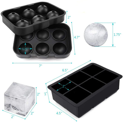Silicone Ice Cube Tray Set - Food Grade Honeycomb Design