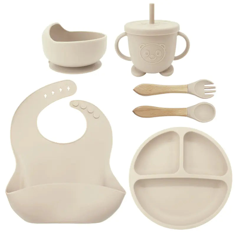Silicone Dinnerware Set for Kids - 8 Piece Set