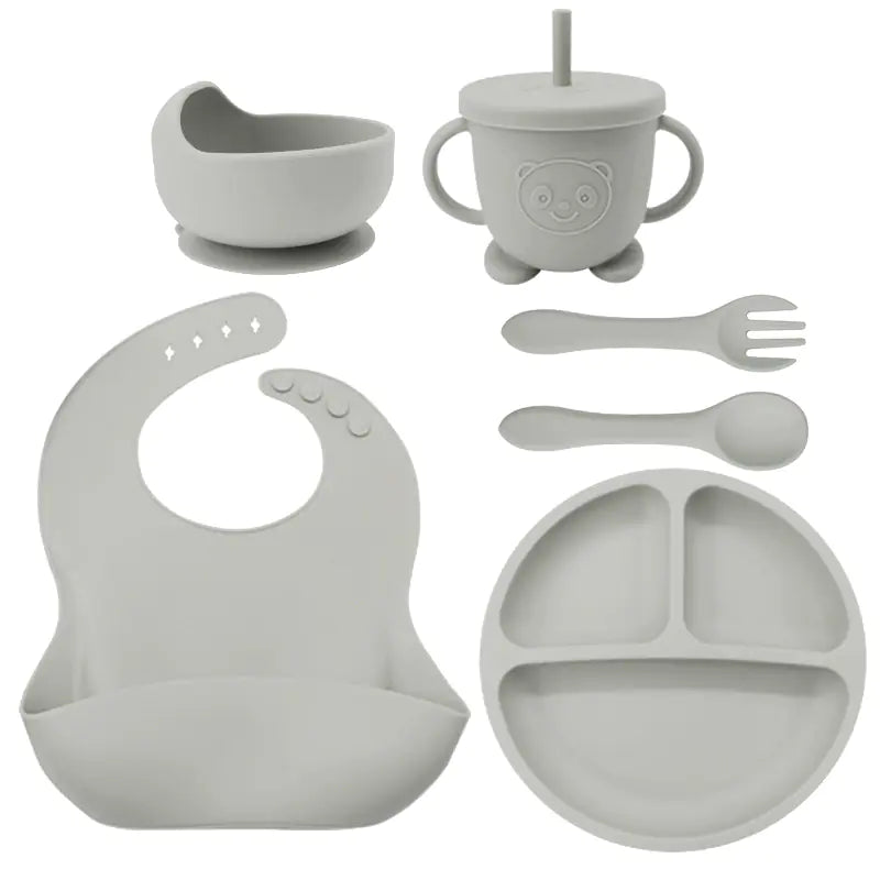 Silicone Dinnerware Set for Kids - 8 Piece Set