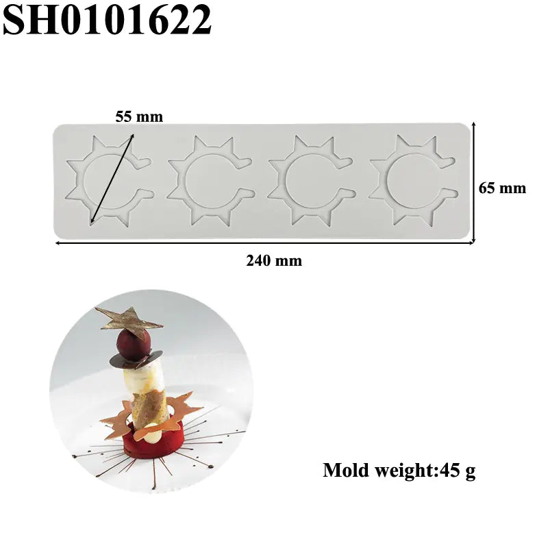 Silicone Leaf-Shaped Platter Molds for Desserts