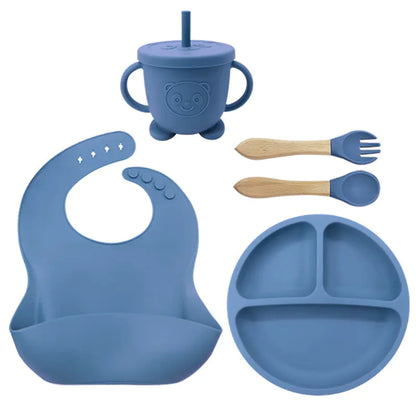 Silicone Dinnerware Set for Kids - 8 Piece Set