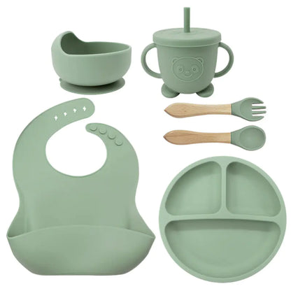 Silicone Dinnerware Set for Kids - 8 Piece Set