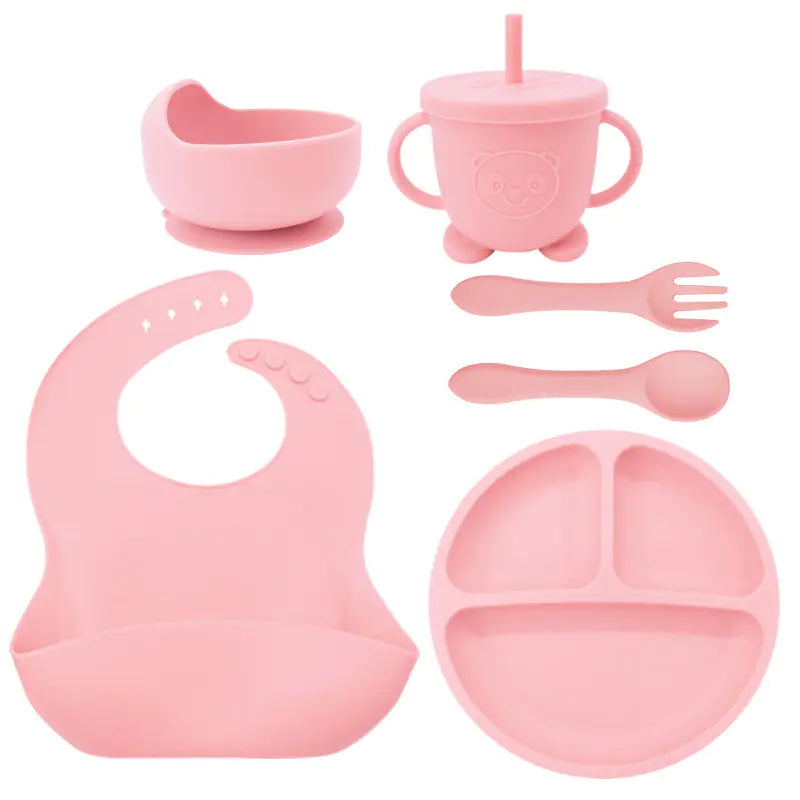 Silicone Dinnerware Set for Kids - 8 Piece Set