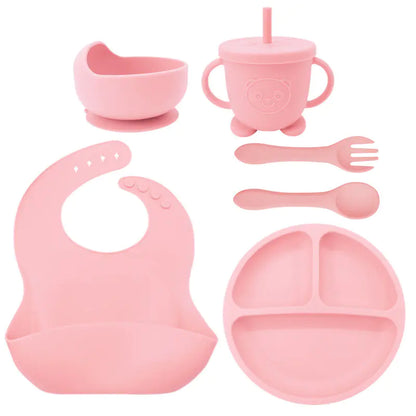Silicone Dinnerware Set for Kids - 8 Piece Set