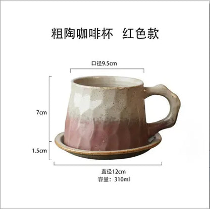 Vintage Ceramic Mug - Rustic Coffee and Tea Cup