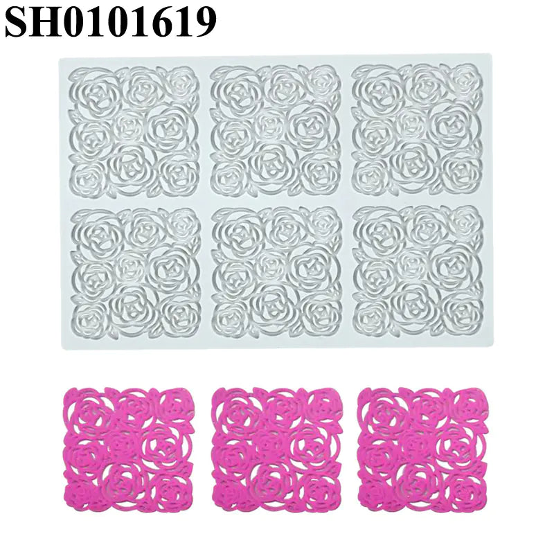 Silicone Leaf-Shaped Platter Molds for Desserts