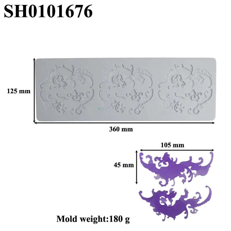 Silicone Leaf-Shaped Platter Molds for Desserts