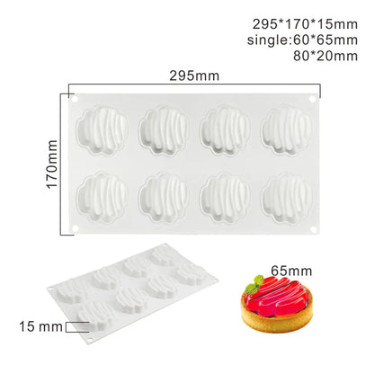 Heart-Shaped Sandstone Cake Silicone Mold and Steel Ring