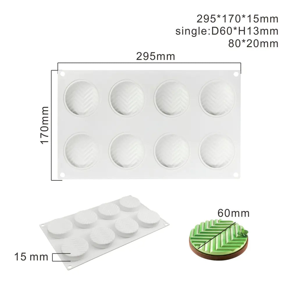 Heart-Shaped Sandstone Cake Silicone Mold and Steel Ring