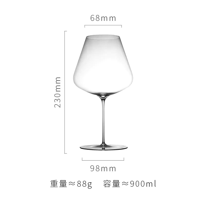 Slim Crystal Glass Wine Goblet for Hotels and Events