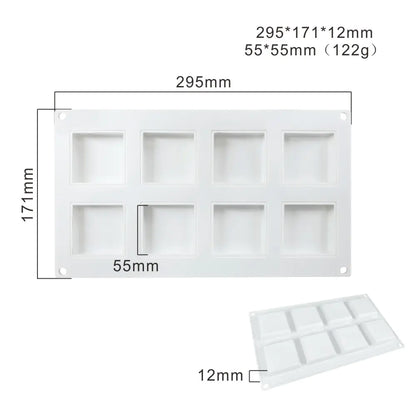 Heart-Shaped Sandstone Cake Silicone Mold and Steel Ring