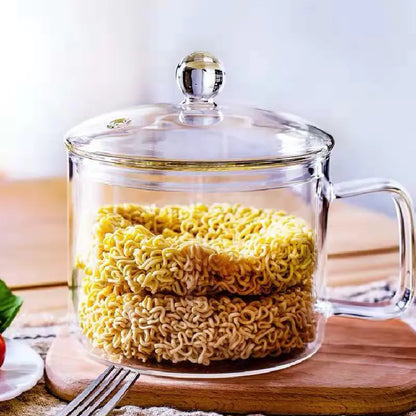 Glass Double-Handled Soup Pot with Electric Stove