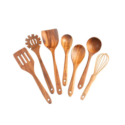 Wholesale 7-Piece Teak Kitchen Utensil Set