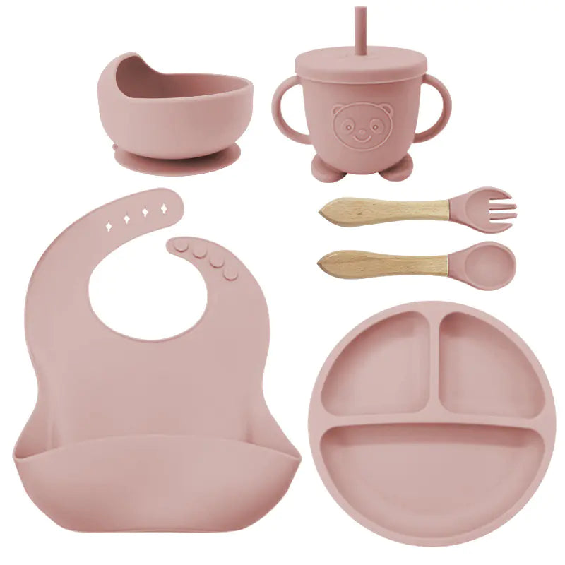Silicone Dinnerware Set for Kids - 8 Piece Set