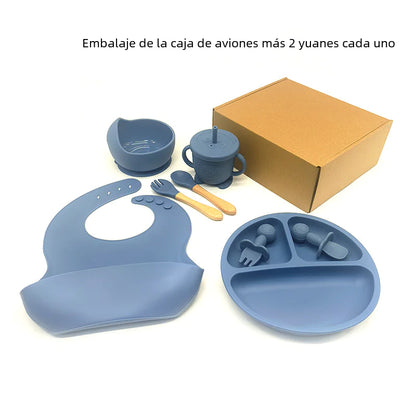 Silicone Dinnerware Set for Kids - 8 Piece Set