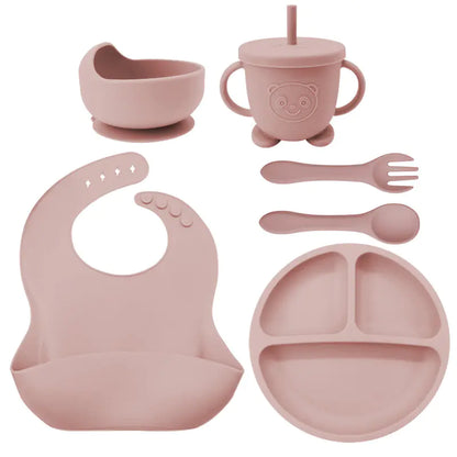 Silicone Dinnerware Set for Kids - 8 Piece Set