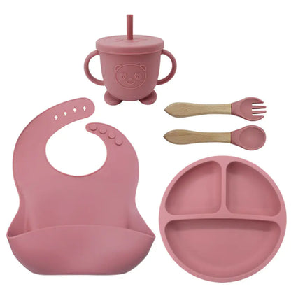 Silicone Dinnerware Set for Kids - 8 Piece Set