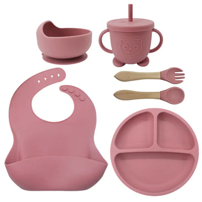 Silicone Dinnerware Set for Kids - 8 Piece Set