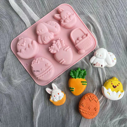 Easter Silicone Molds for Chocolate Cake Decorations