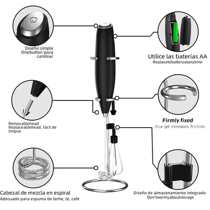 Manual Stainless Steel Hand Mixer for Home Use