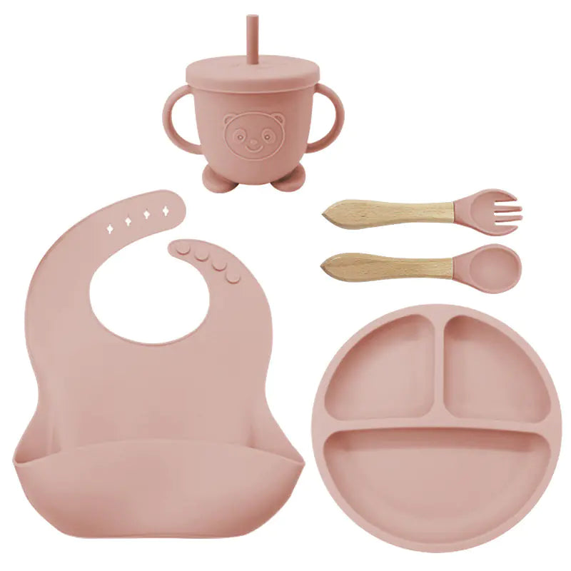 Silicone Dinnerware Set for Kids - 8 Piece Set