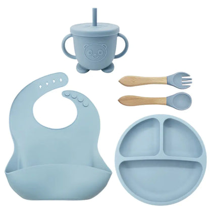 Silicone Dinnerware Set for Kids - 8 Piece Set