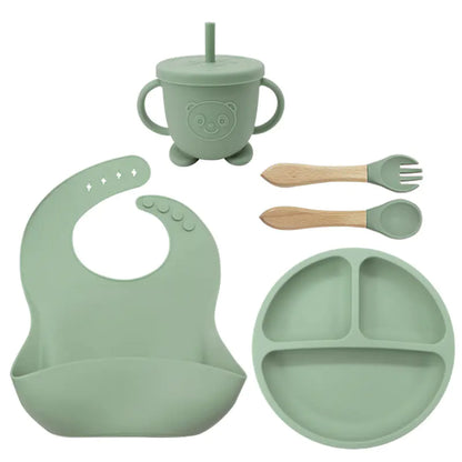 Silicone Dinnerware Set for Kids - 8 Piece Set