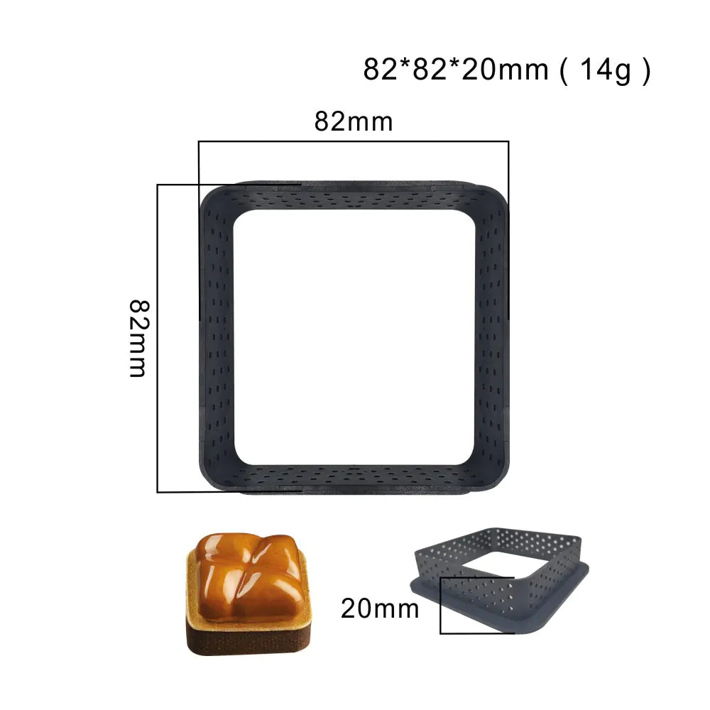 Heart-Shaped Sandstone Cake Silicone Mold and Steel Ring