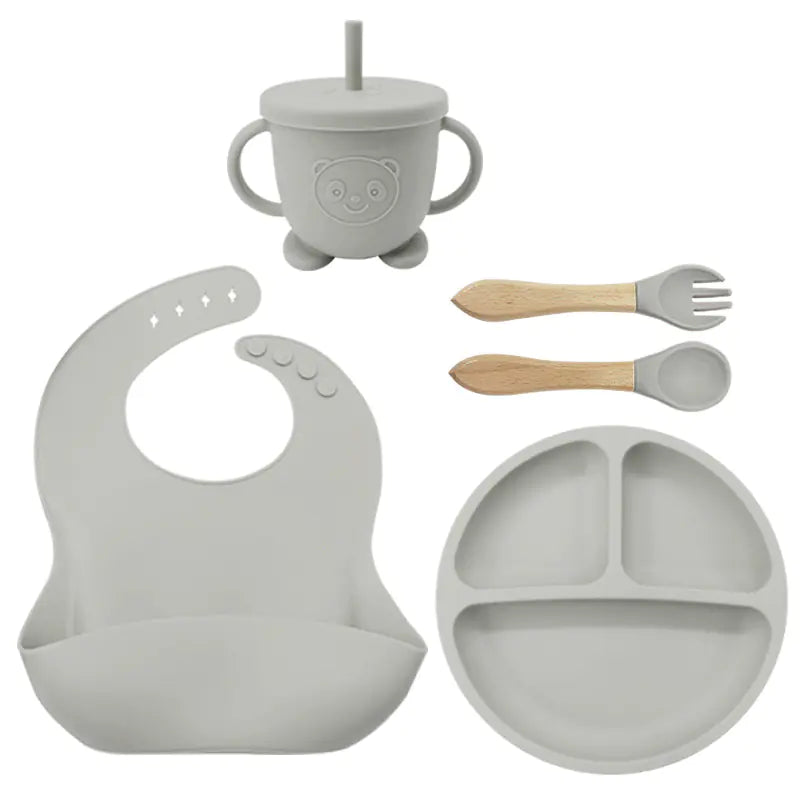 Silicone Dinnerware Set for Kids - 8 Piece Set
