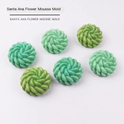 6-Cavity Silicone Molds for Flower Cake and Desserts