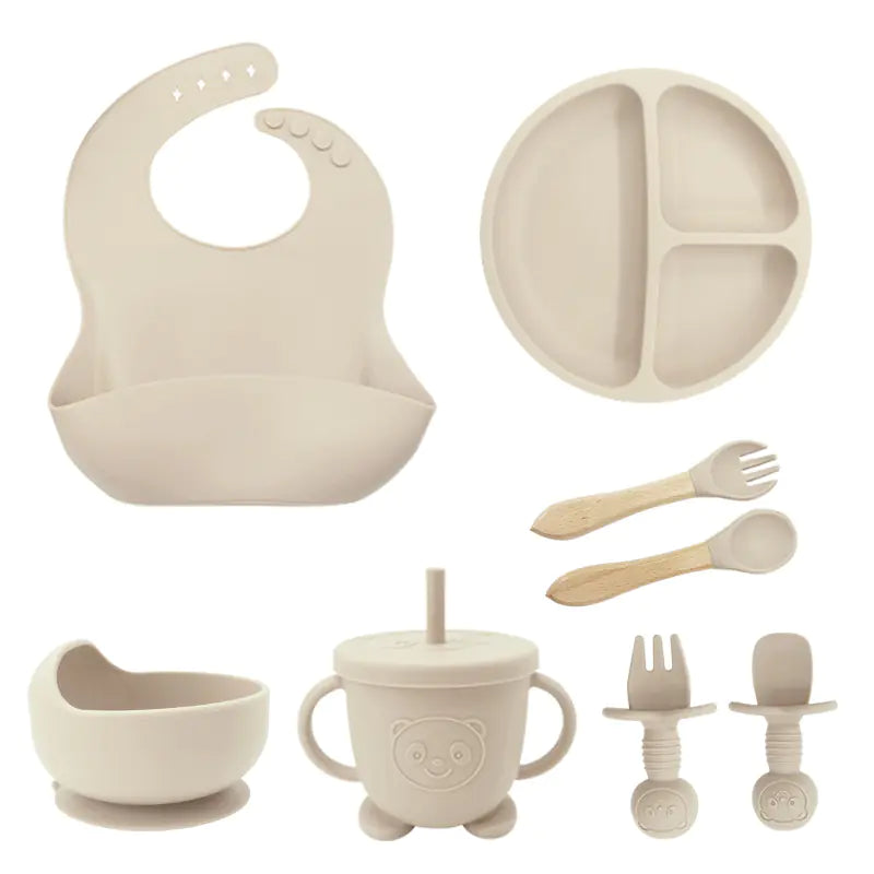 Silicone Dinnerware Set for Kids - 8 Piece Set