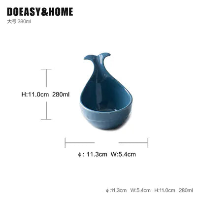 Jingdezhen Ceramic Irregular Bowl Set with Handles