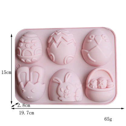 Easter Silicone Molds for Chocolate Cake Decorations