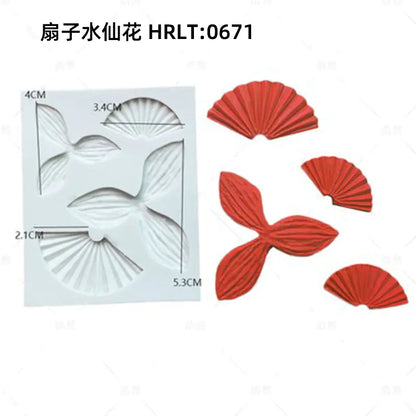 3D Silicone Molds for Leaf and Petal Decorations