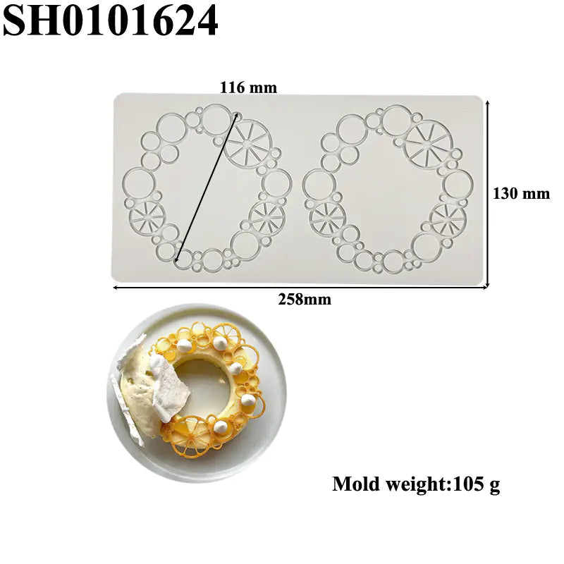Silicone Leaf-Shaped Platter Molds for Desserts