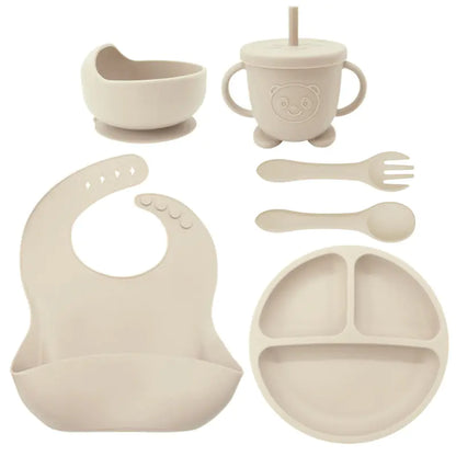 Silicone Dinnerware Set for Kids - 8 Piece Set