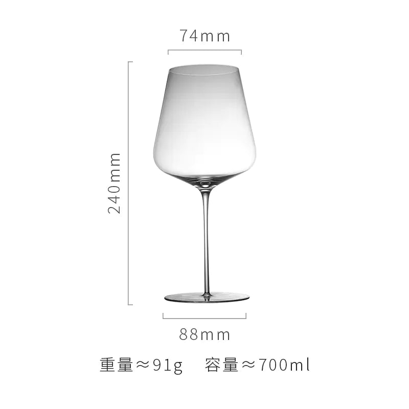 Slim Crystal Glass Wine Goblet for Hotels and Events