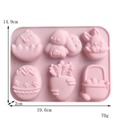 Easter Silicone Molds for Chocolate Cake Decorations