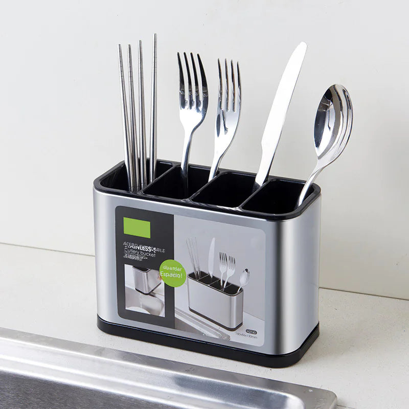 Stainless Steel Multi-Functional Utensil Holder