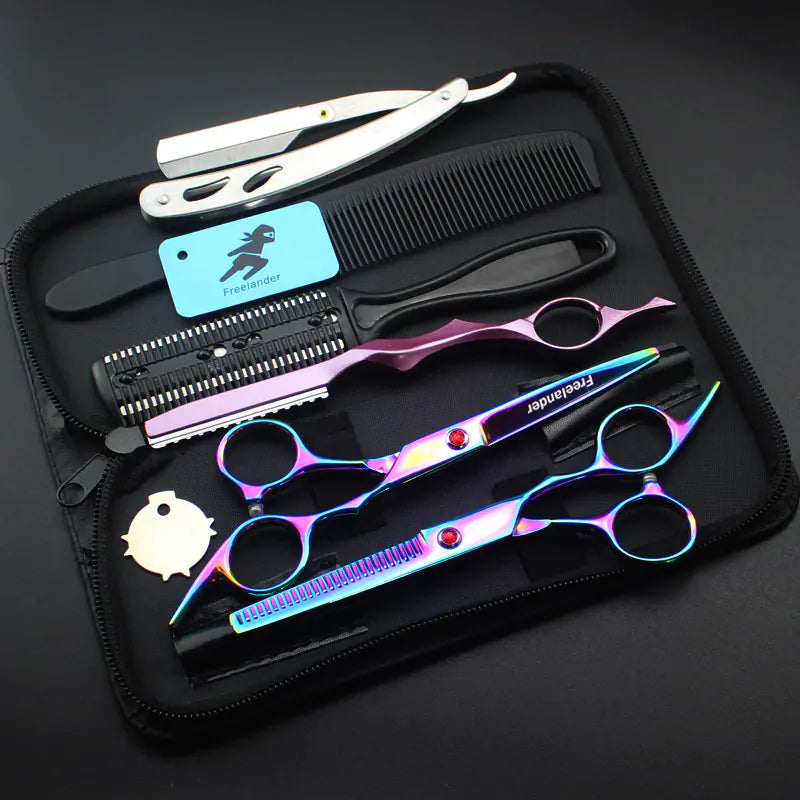 Colorful Coating Hair Cutting Scissors Set