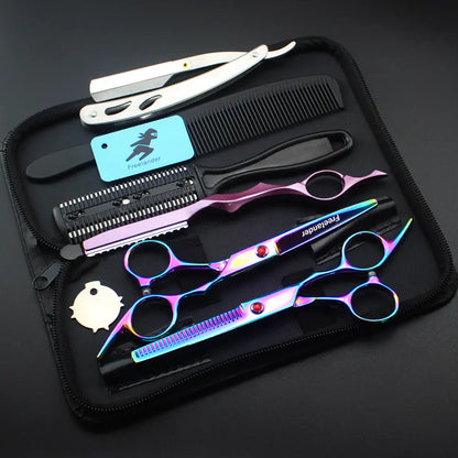 Colorful Coating Hair Cutting Scissors Set