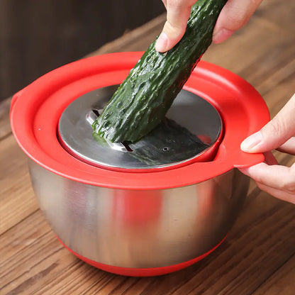 Stainless Steel Mixing Bowl with Silicone Base and Lid