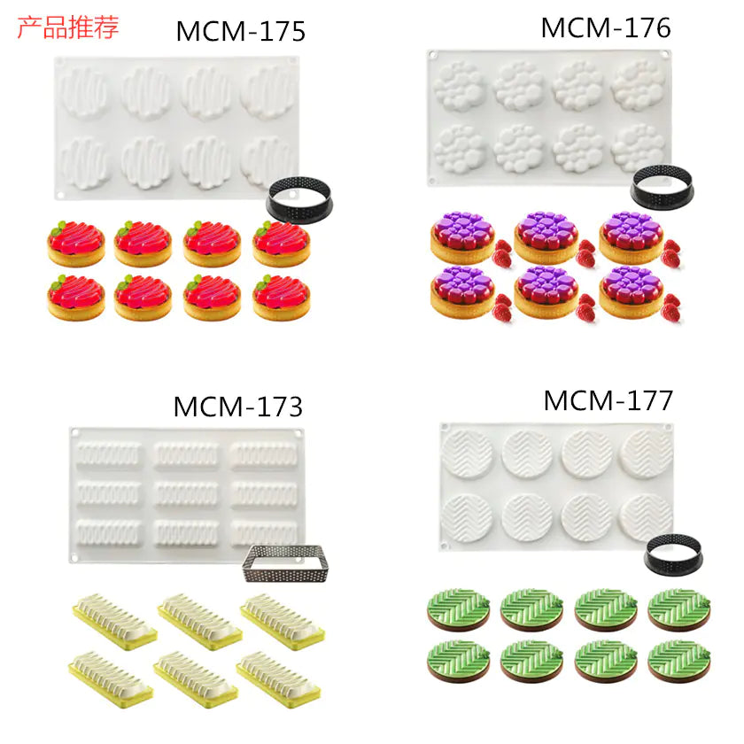 Heart-Shaped Sandstone Cake Silicone Mold and Steel Ring