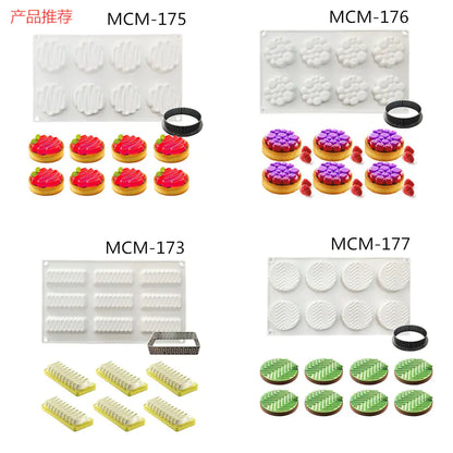 Heart-Shaped Sandstone Cake Silicone Mold and Steel Ring