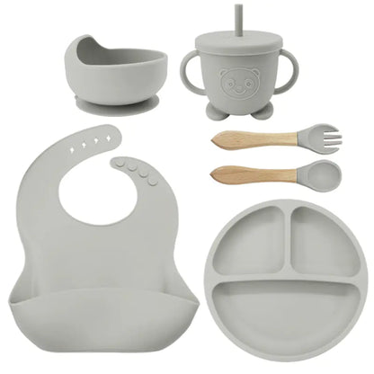 Silicone Dinnerware Set for Kids - 8 Piece Set