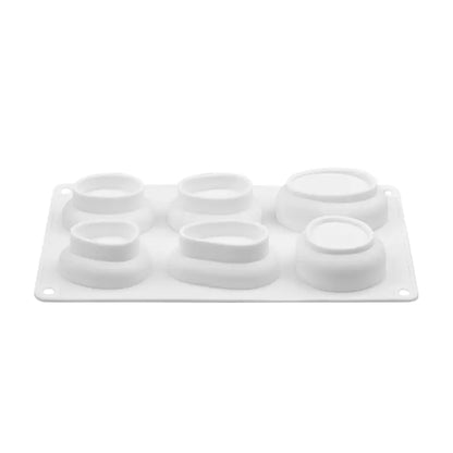 Silicone Pebble Cake Molds - 6 and 3 Holes Set