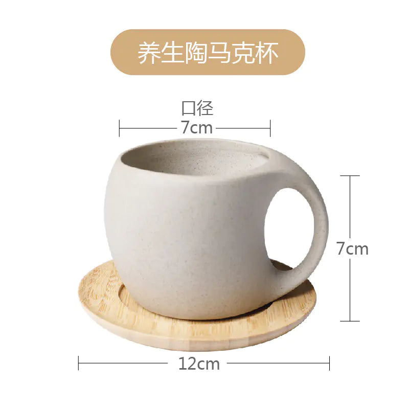 Vintage Ceramic Mug - Rustic Coffee and Tea Cup